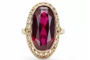 14K Yellow gold Ruby Ring Vintage style vrc129y